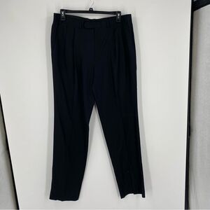 Izod Men’s Pleated Front Woven Black Dress Pants Size 37W